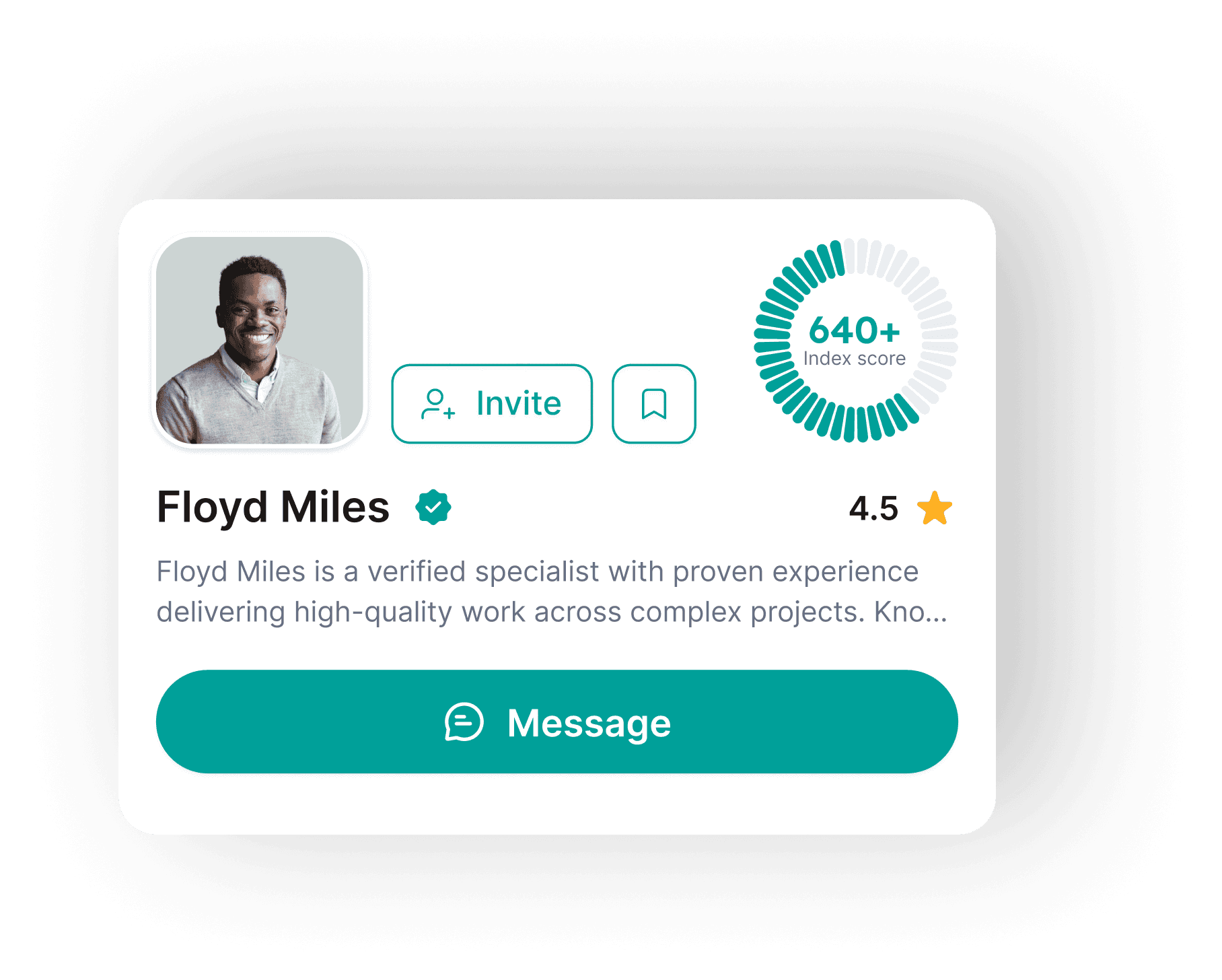 About hero bottom card